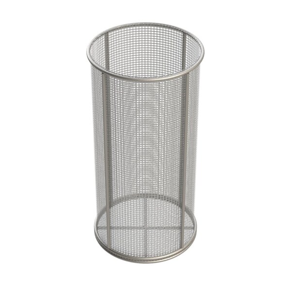 Anysizebasket Round Wire Mesh Basket: 6Dia. x 12H, 304 SS, 3/16 Rod Frame, No Handles, Mesh: 4 x .063 TMT-060RND120-N04S - main